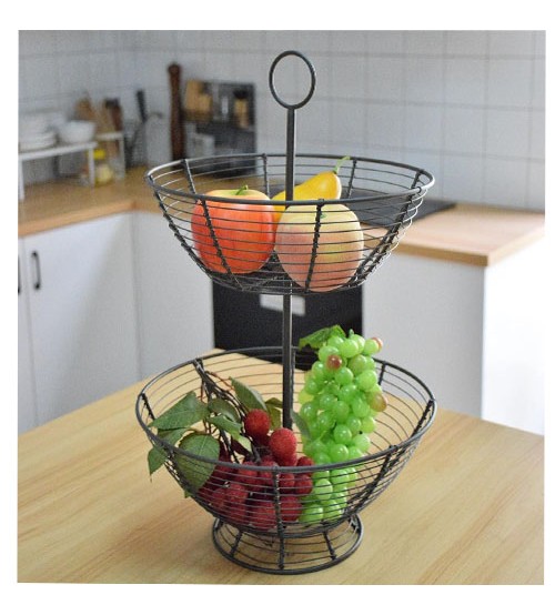 2-Tier Wire Fruit Basket 